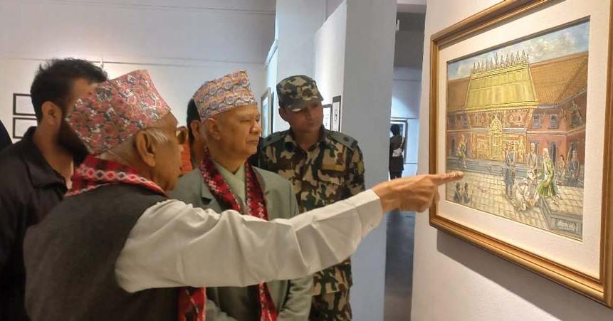 शर्माको एकल चित्रकला प्रदर्शनी