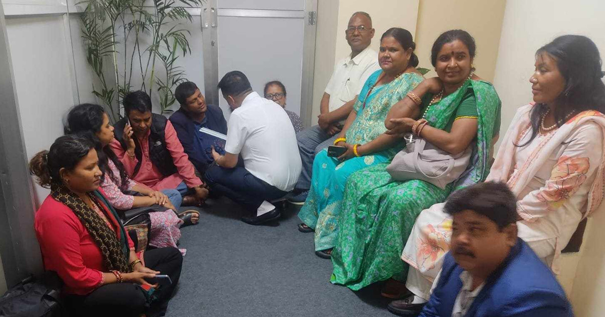 मानव अधिकार आयोगको भूमिकामाथि प्रश्न उठाउँदै द्वन्द्वपीडितको धर्ना