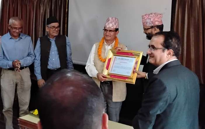 जनभावना क्याम्पसद्वारा मन्त्री पौडेललाई बधाई तथा शुभकामना