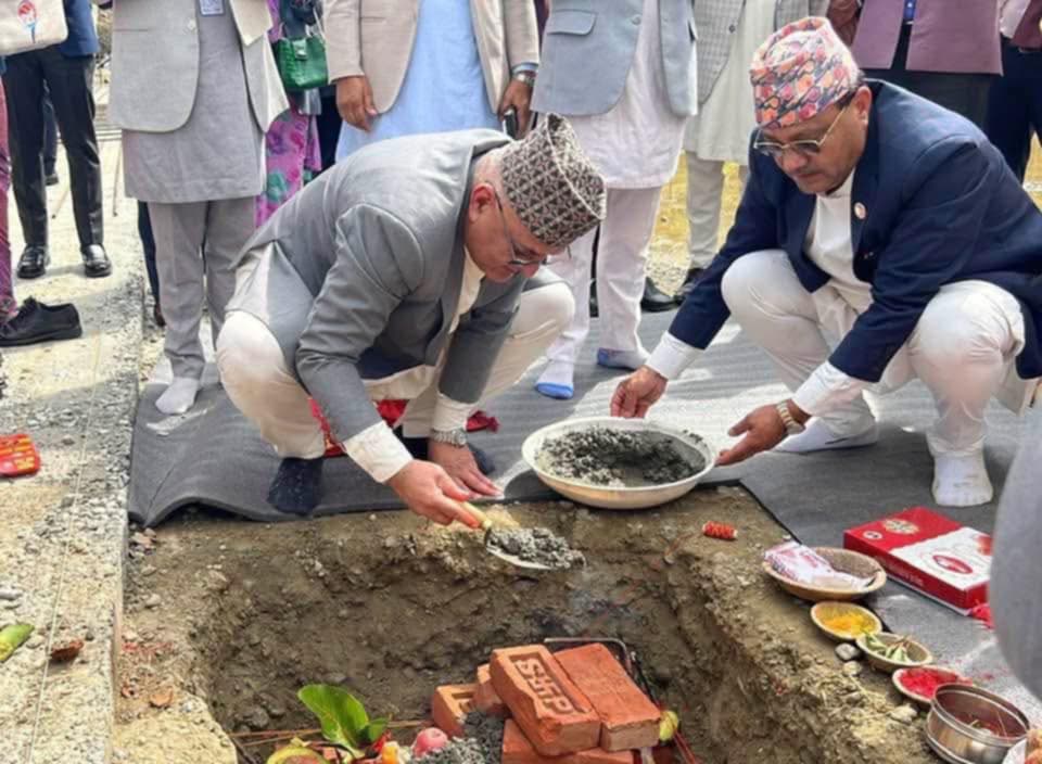 गण्डकी प्रदेश सभा भवनको शिलान्यास, तीन वर्षभित्र निर्माण सम्पन्न हुने