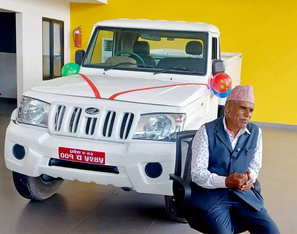 मराम्चे अर्गानिक कृषि फर्मलाई अग्नि इनकर्पोरेटेडद्वारा बोलेरो प्रदान 