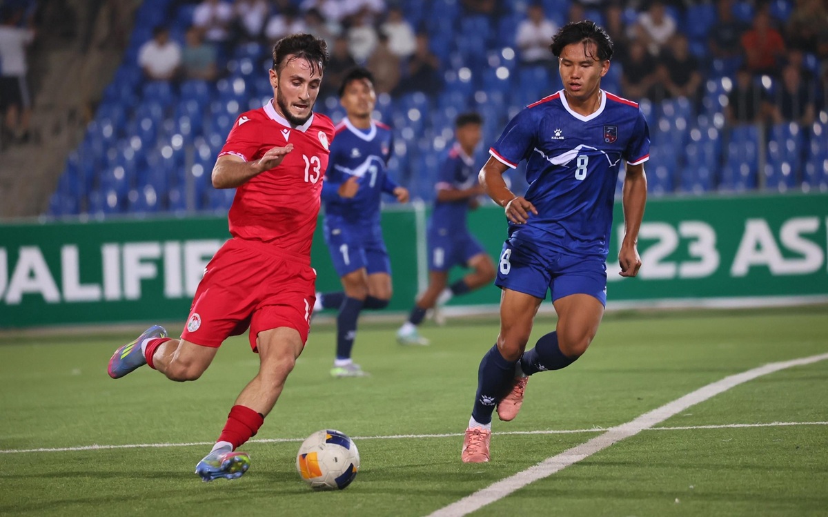 फुटबलमा ताजकिस्तानसँग नेपाल ४-० ले पराजित