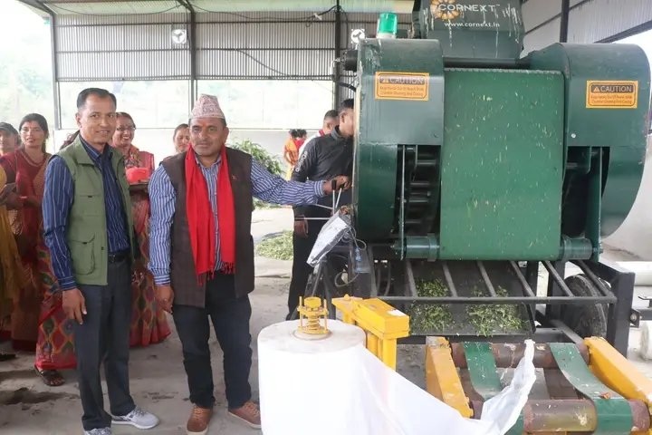 सिन्धुलीमा पहिलो साइलेज प्लान्ट सञ्चालनमा, किसानलाई राहत हुने अपेक्षा