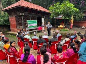 पुष्पाञ्जली सहकारीद्वारा बज्रबाराही मन्दिर परिसरमा बेन्च व्यवस्थापन