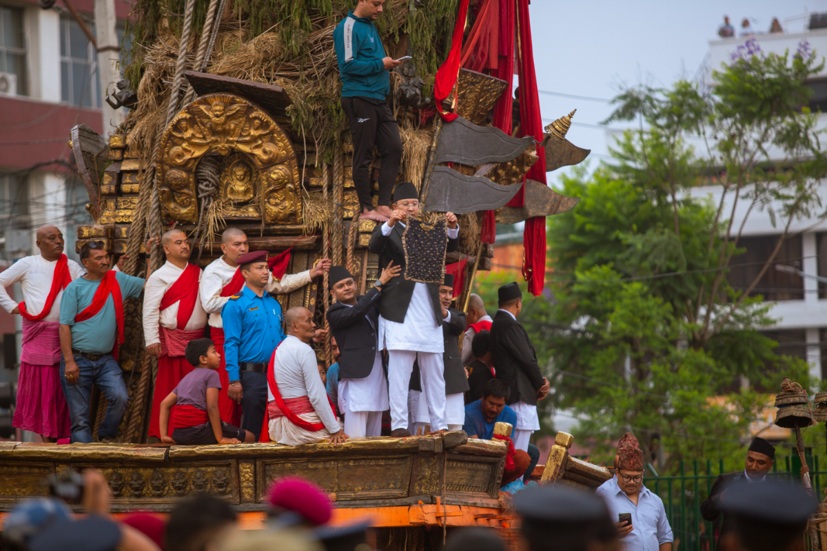 भोटो देखाएपछि रातो मच्छिन्द्रनाथको जात्रा सकियो