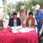 रसुवा बाढी प्रभावितलाई सहयोगार्थ ललितपुरमा रक्तदान, ३५ जनाले दिए रगत