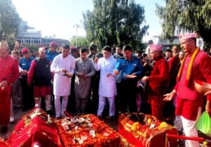विन्ध्यवासिनी मन्दिरमा फूलपाती बढाइँ सम्पन्न