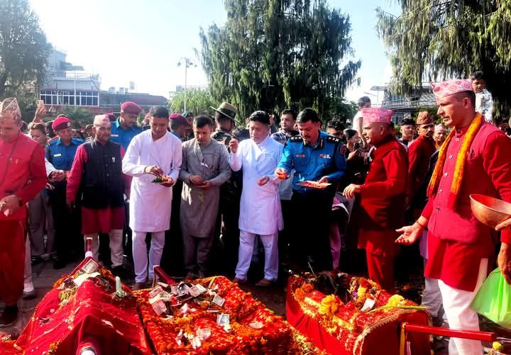 विन्ध्यवासिनी मन्दिरमा फूलपाती बढाइँ सम्पन्न