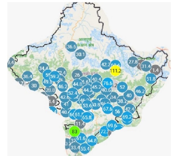 गण्डकीका अधिकांश स्थानमा वर्षा, मनाङको तालमा सबैभन्दा बढी