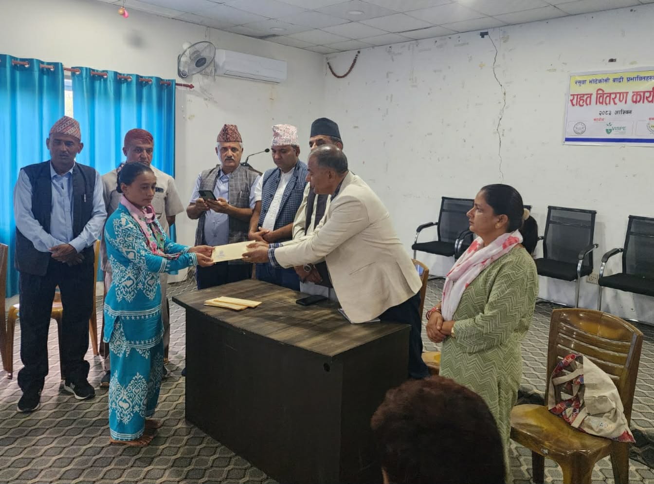भोटेकोशी विपद् प्रभावितलाई गोनेसाको राहत र आर्थिक सहयोग
