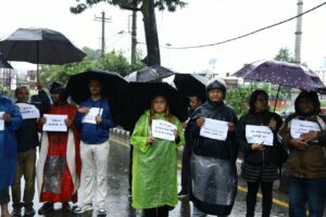 प्रेस स्वतन्त्रताको मागसहित प्रदर्शन